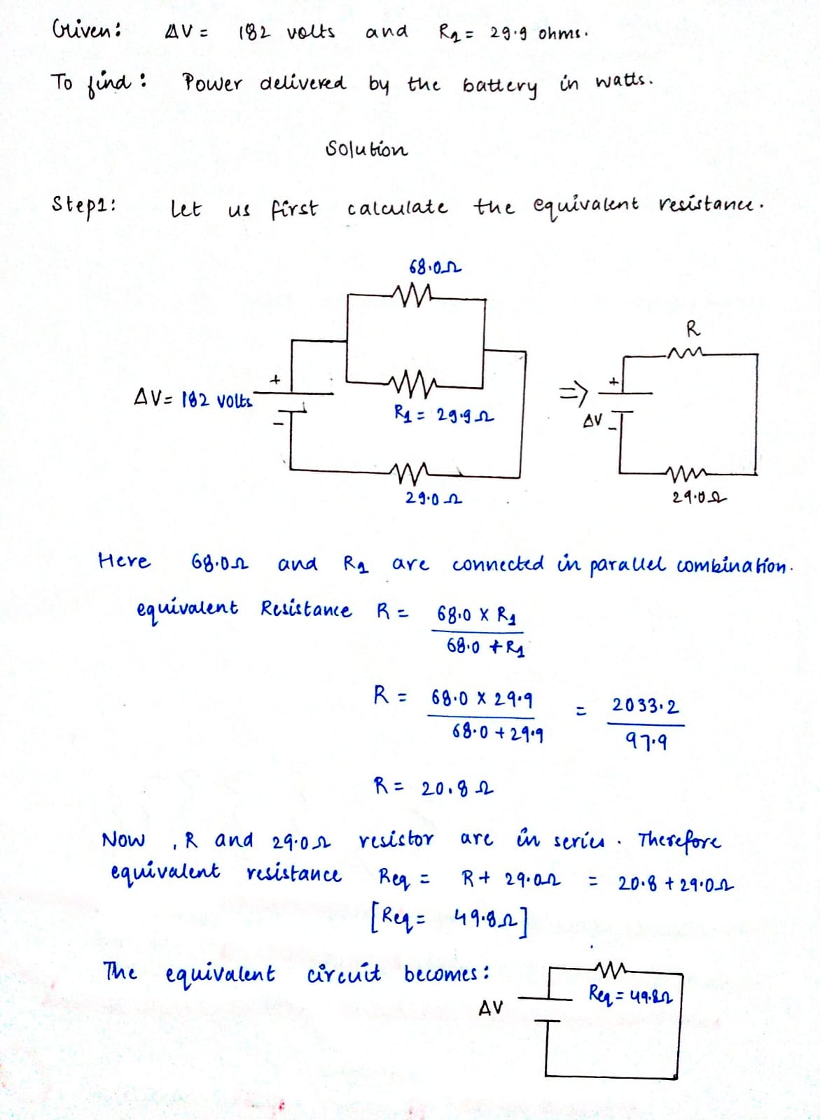 Physics homework question answer, step 1, image 1